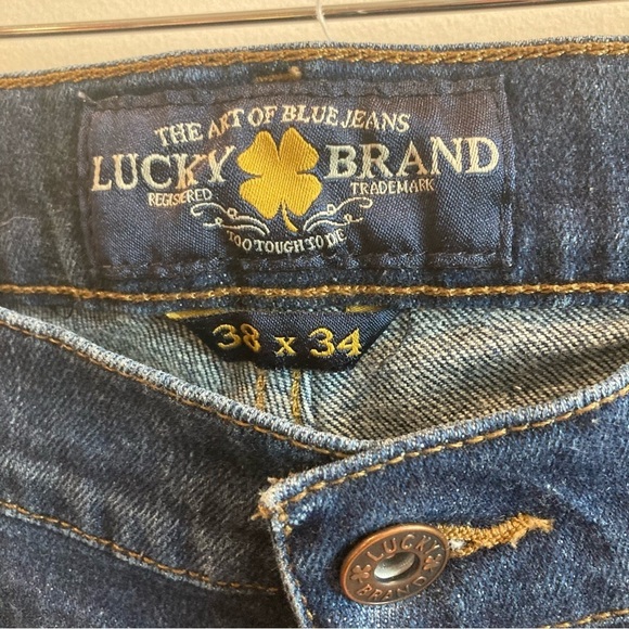 LUCKY BRAND Sz 38 x 34” 221  Original Straight Mid Wash 12” Rise Jeans - Picture 2 of 11